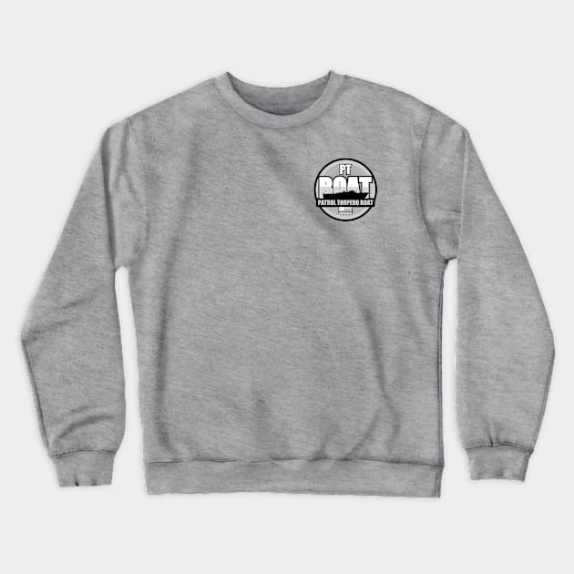 PT Boat (Small logo) Crewneck Sweatshirt by TCP